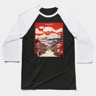 Owariasahi Japan Vintage Poster Tourism Baseball T-Shirt